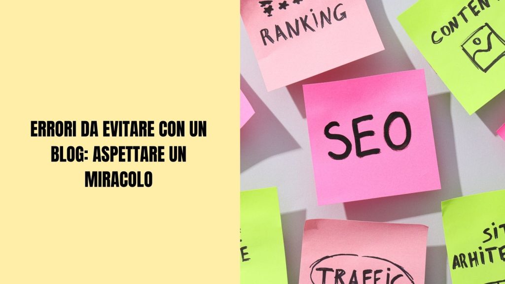 errori da non fare con il blog